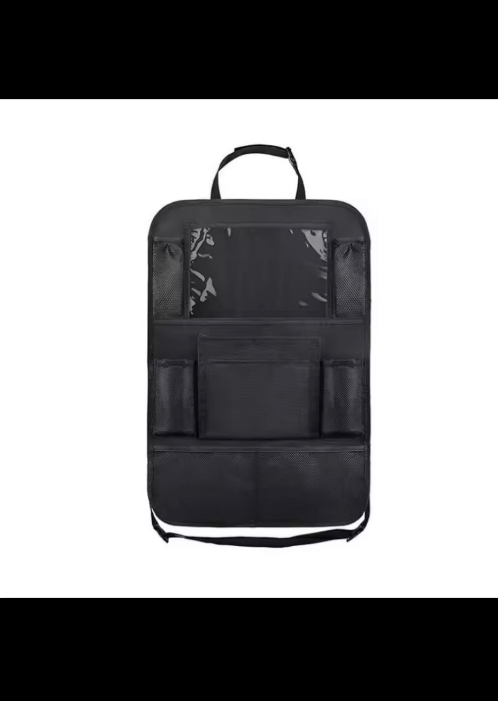 Car seat back organizer, 9 storage pockets with touchscreen tablet holder, protector for children, car accessories, 1 piece.